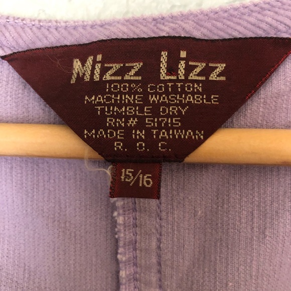 Vtg lavender curdoroy romper overall pants Vtg 15-16 current large xl see measu - Picture 8 of 10